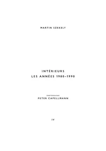 Intérieurs. Les années 1980-1990